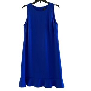 Ann Taylor Factory royal blue sleeveless dress. Gorgeous Ruffle at hem 10
C